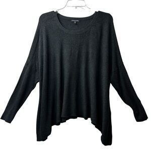 Eileen Fisher Lightweight Viscose Stretch Knit Pullover Sweater